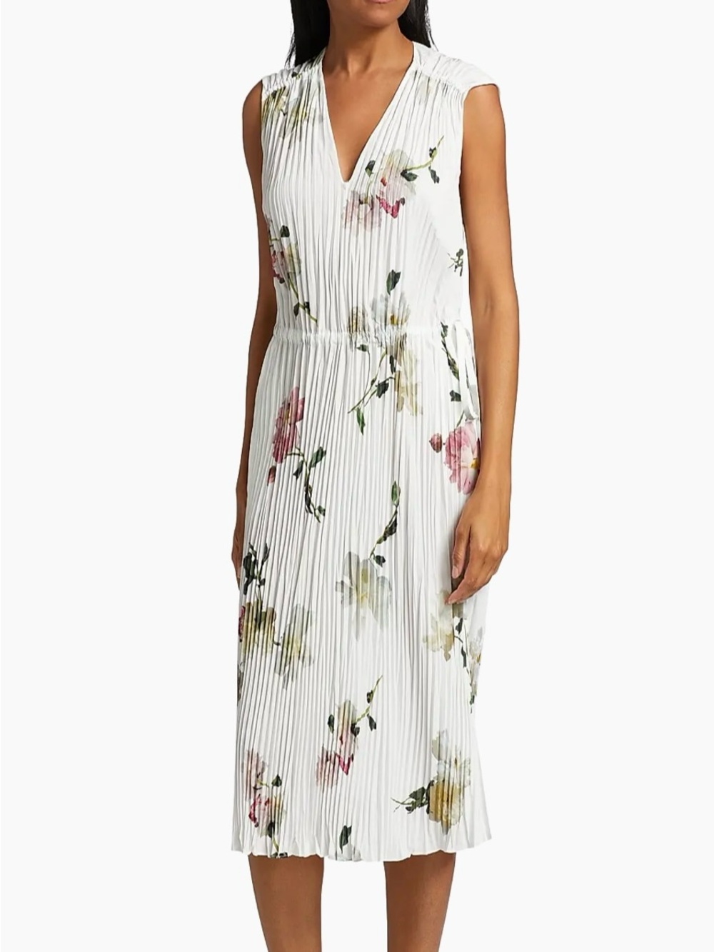 VINCE WILTED PEONY PLEATED DRESS*******SIZE: LARGE